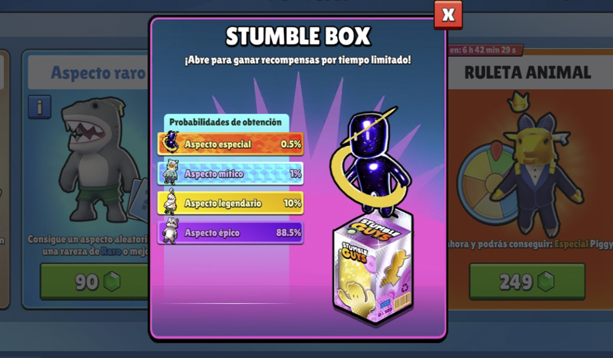 Cajas sorpresa de Stumby Guys: skins